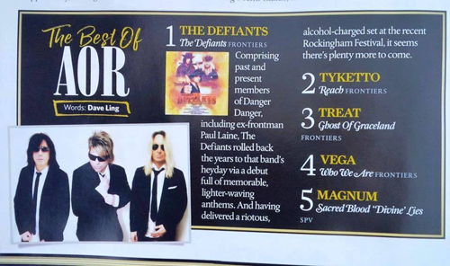 Classic Rock Magazine - The Best f AOL 2016 #1 The Defiants