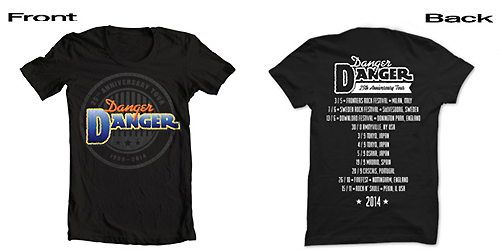 Danger Danger 25th Anniversary Tour T-Shirts
