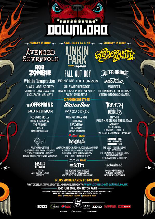 Download Festival 2014 : February 26, All Bands on Date