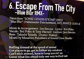 "Escape From The City" Credit