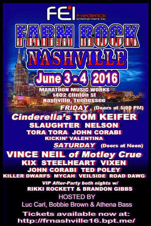 Ted Poley at Farm Rock Nashville, Nashville, TN : Jun. 4, 2016 - Poster