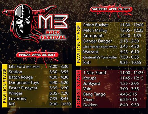 M3 Festival 2017 Time Table
