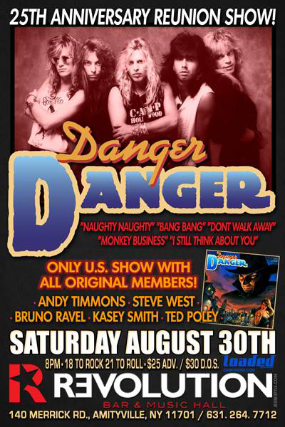 Original Line Up Danger Danger in NY!!! : August 30, 2014