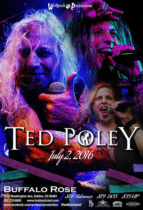 Ted Poley at Buffalo Rose in Golden, CO : Jul. 2, 2016 - Poster
