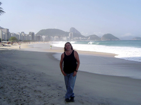 Ted at Copacobana Beach in Rio De Janeiro