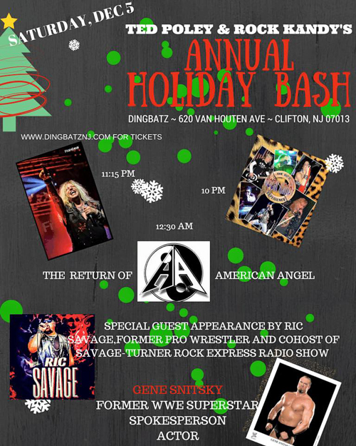 Ted Poley : Annual Holiday Bash in NJ, Dec. 5, 2015 - Poster