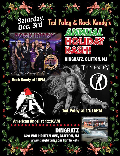Ted Poley : Annual Holiday Bash in NJ, Dec. 3, 2016 - Poster