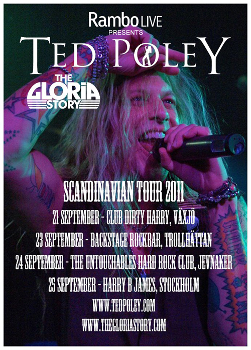 "Ted Poley Band Scandinavian Tour 2011" Poster