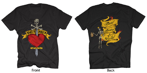 Danger Danger Heart and Dagger NYC Tour T-Shirts
