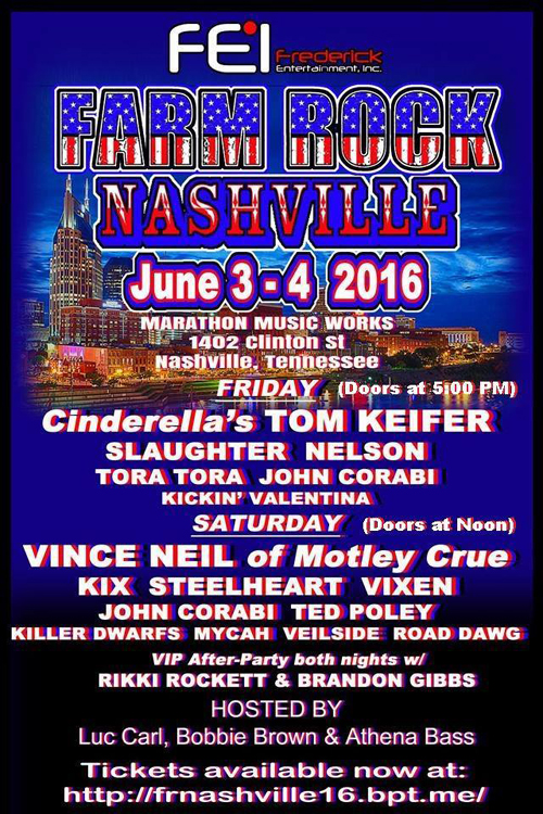 Ted Poley at Farm Rock Nashville, Nashville, TN : Jun. 4, 2016 - Poster