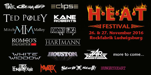 Ted Poley at H.E.A.T. Festival, Ludwigsburg, Germany : November 26E27