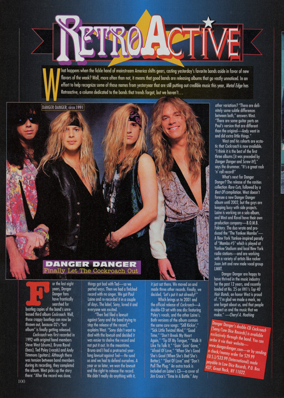 Metal Edge August Issue 2001