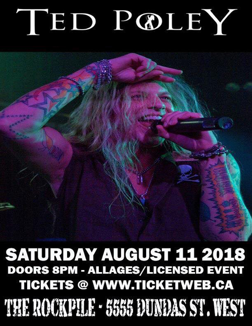 Ted Poley : Totonto, ON - August 11, 2018