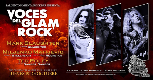 Ted Poley : at Voces Del Glam Rock in Lima, Peru - October 19, 2017