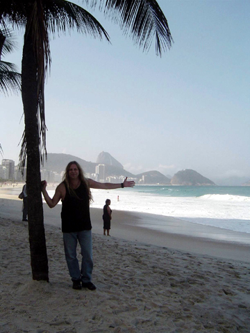 Ted at Copacobana Beach in Rio De Janeiro