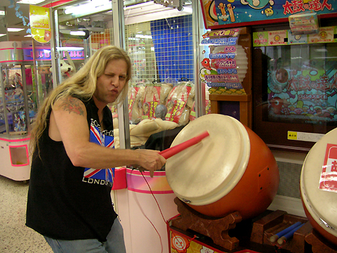 Ted is Drumming at Arcade!!!