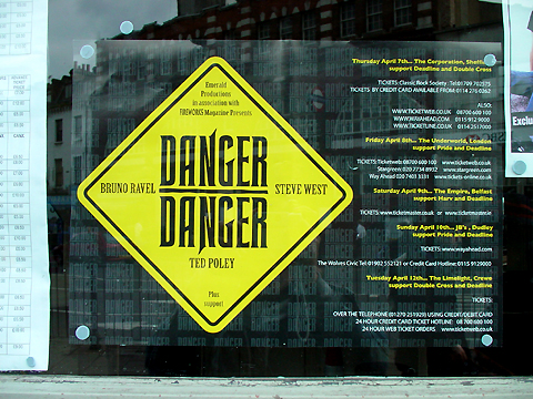 D2 Tour Flyer at Venue in London