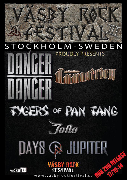 Vasby Rock Festival 2015 - October 17, 2014 Release